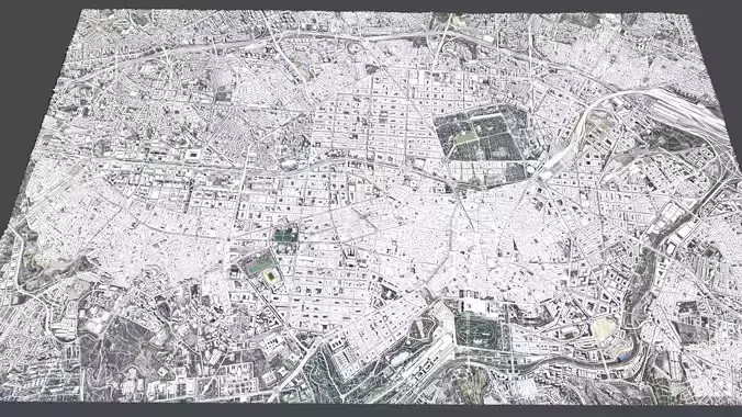 Cityscape Madrid Spain 3D model