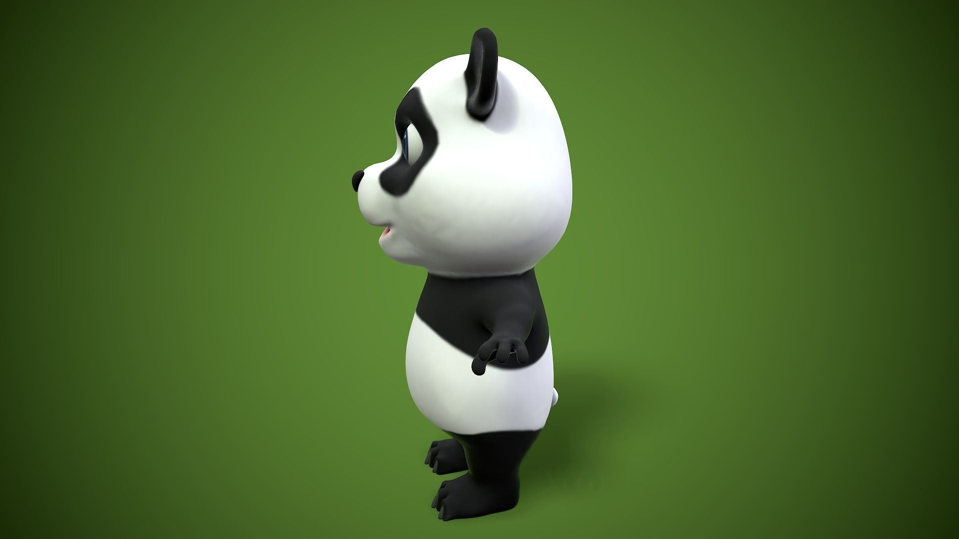 cartoon panda bear Low-poly 3D model_7