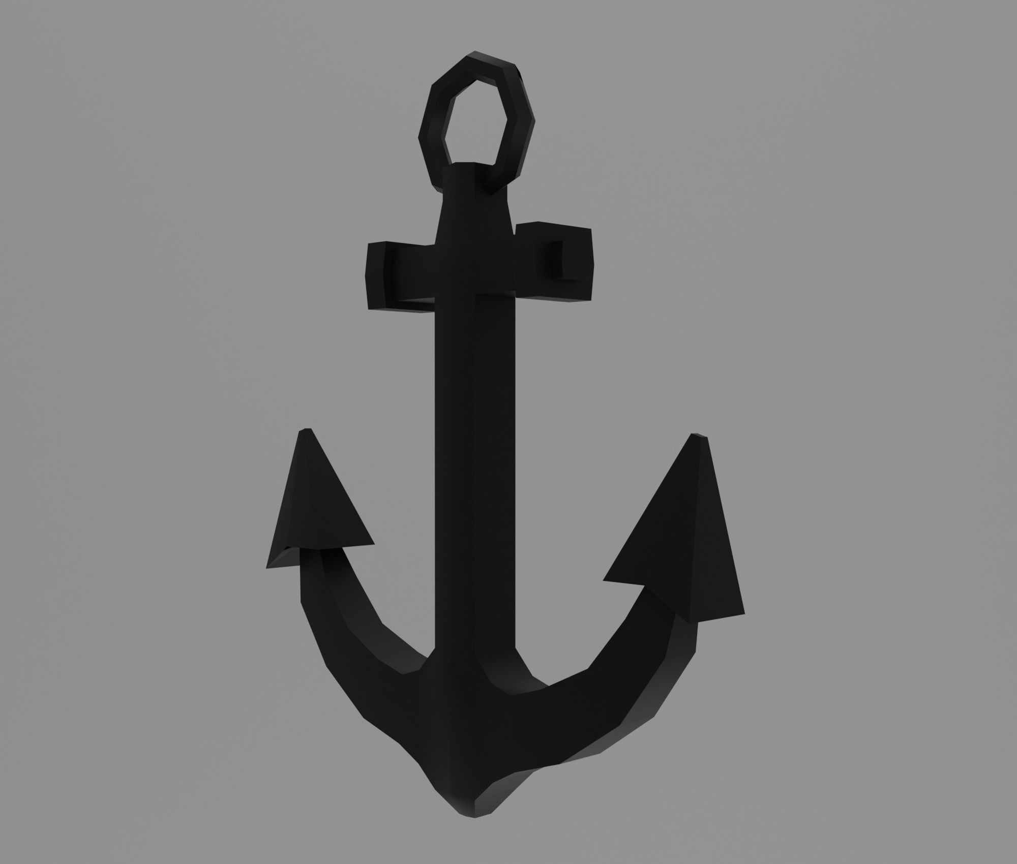 Anchor Low-poly 3D model_3