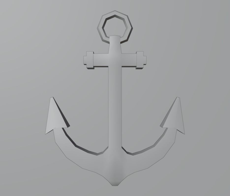 Anchor Low-poly 3D model_1