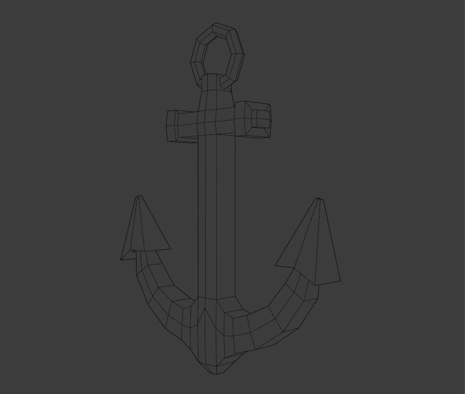 Anchor Low-poly 3D model_4