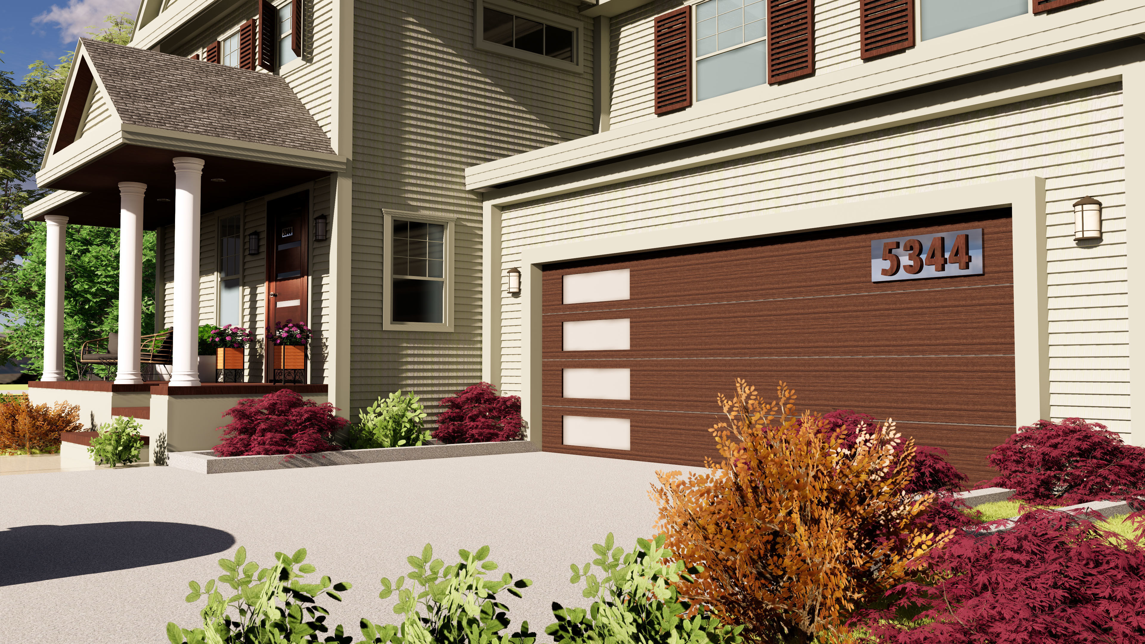 3D Exterior House Building Model with materials  3D model_14