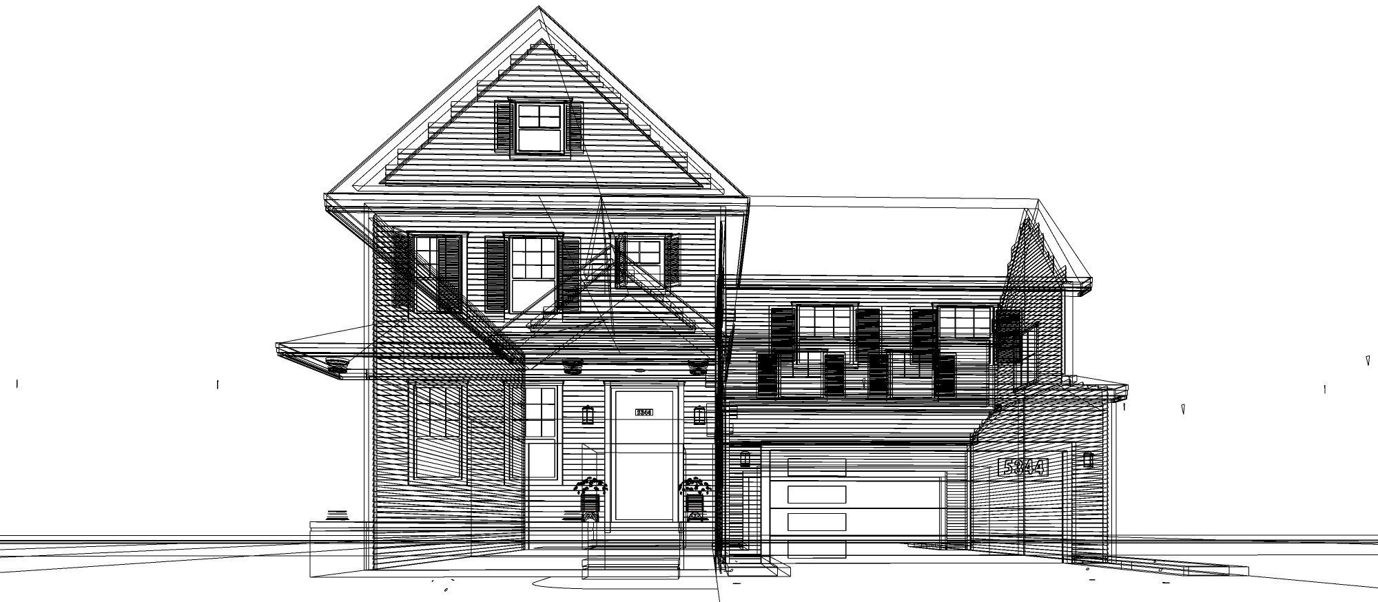 3D Exterior House Building Model with materials  3D model_16