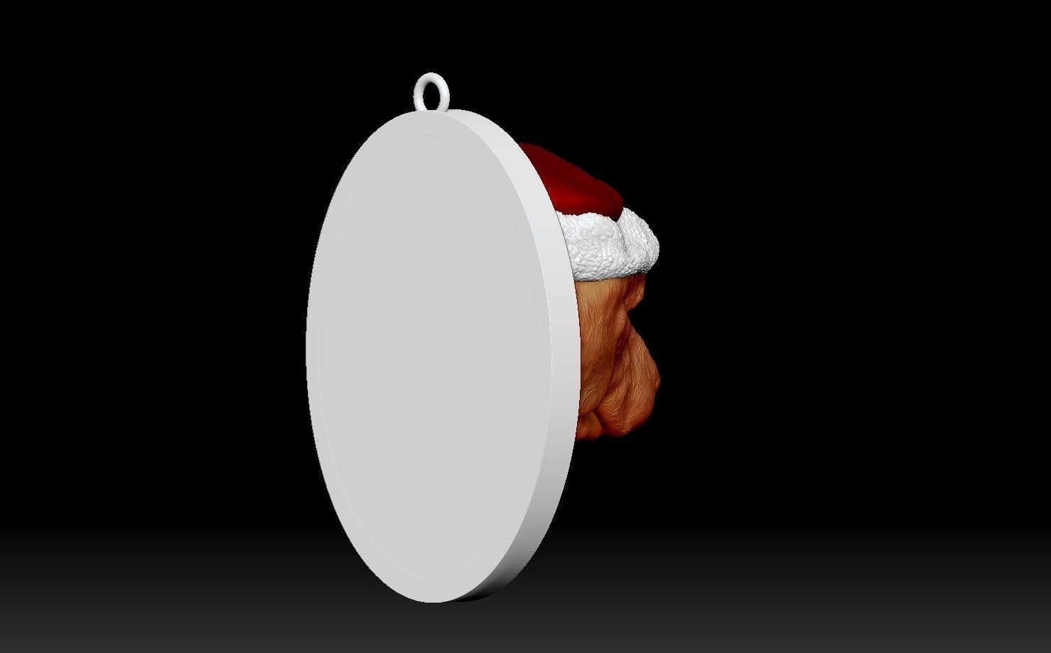 Golden Retriever Santa 3D print model_12