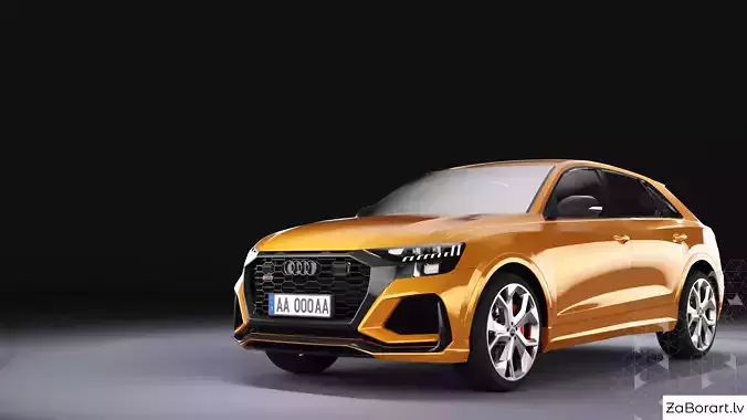 AUDI RS Q8 2021 Low-poly 3D model