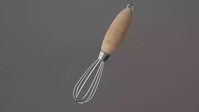 Wooden Handle Kitchen Whisk