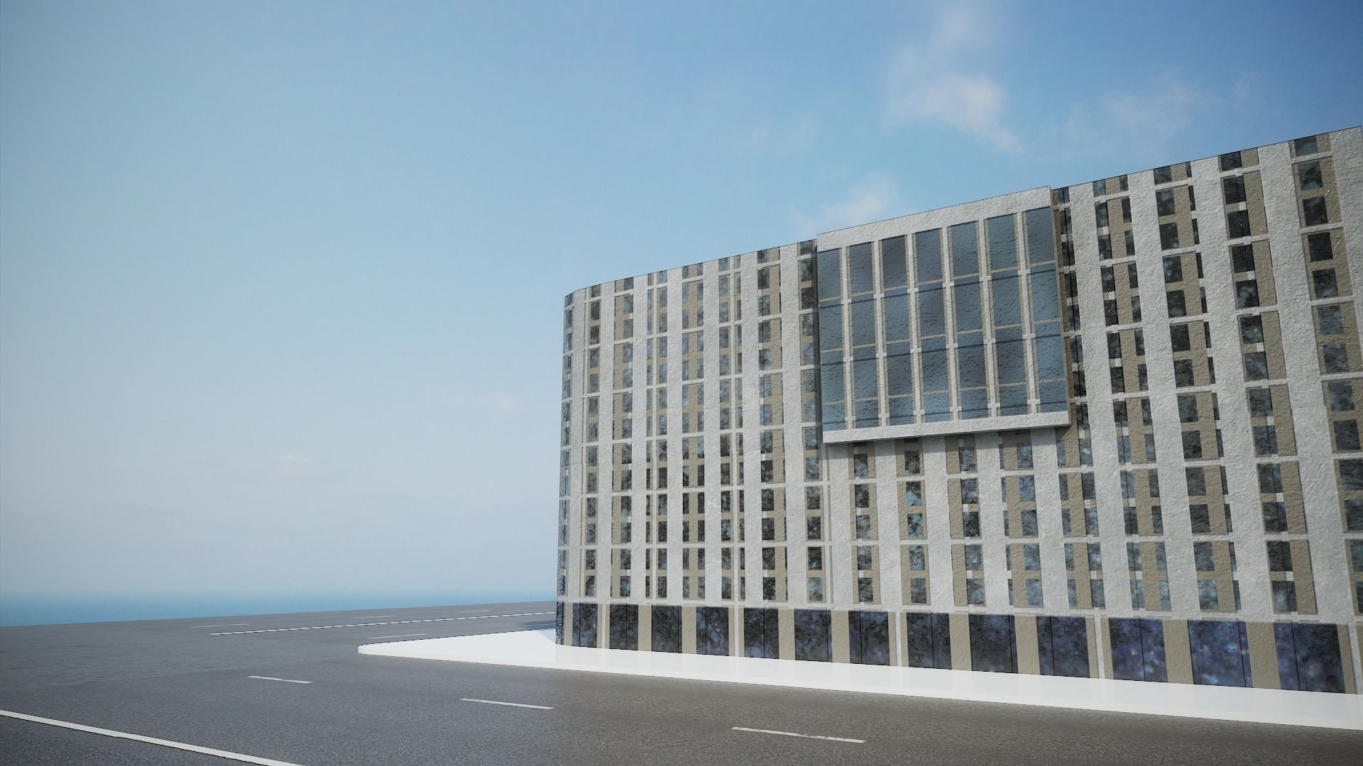 Modern  3D model building   Low-poly 3D model_5
