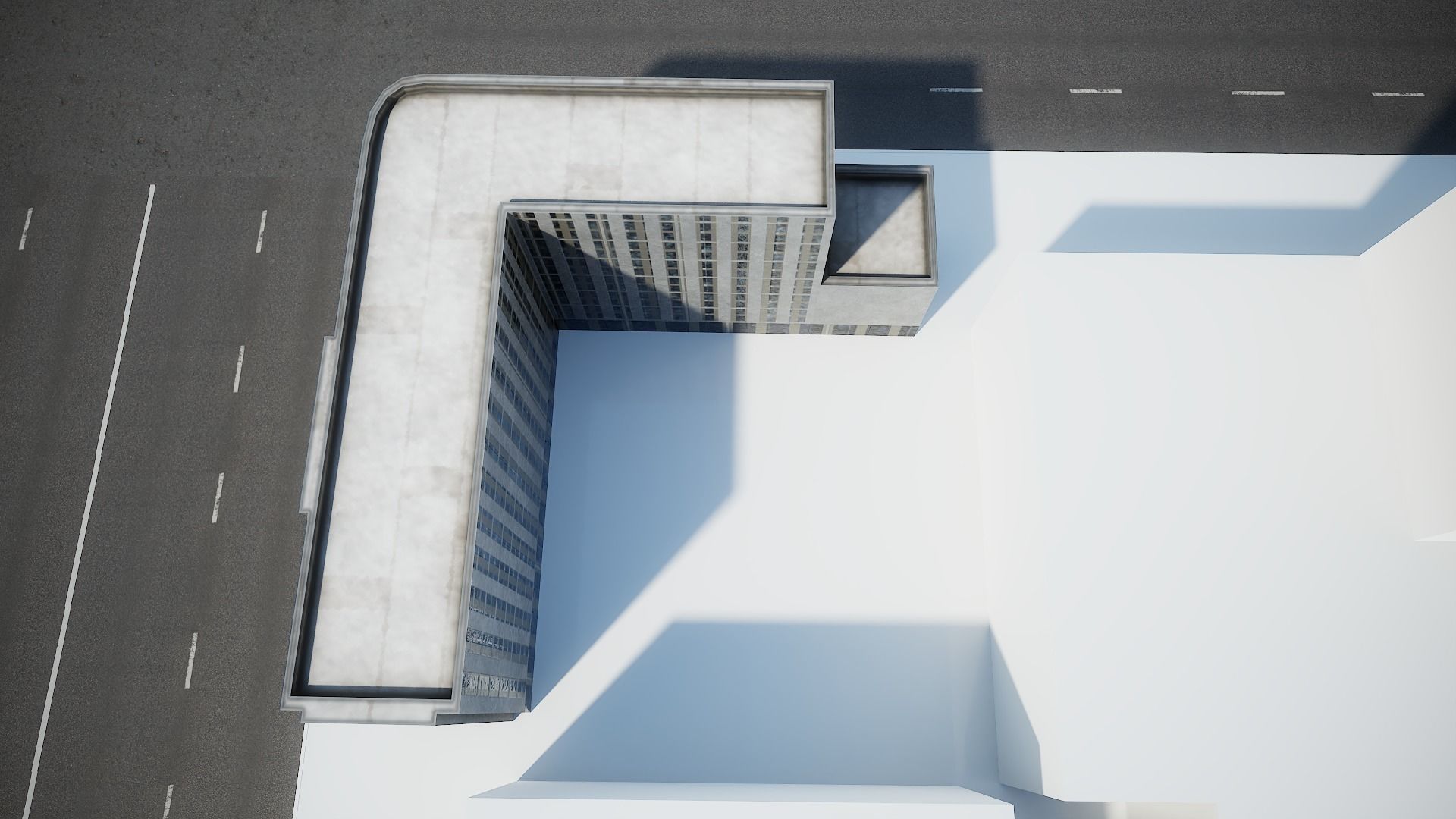 Modern  3D model building   Low-poly 3D model_4