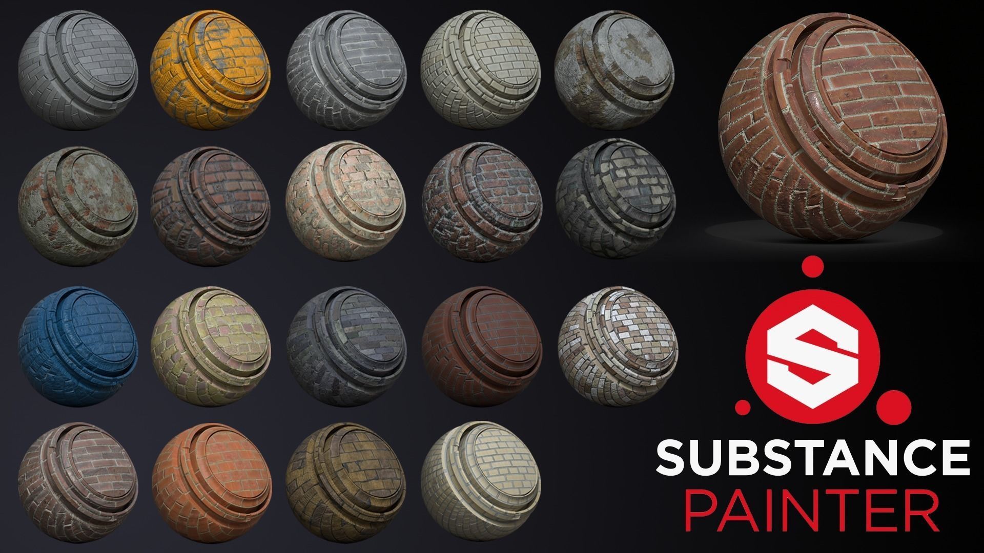 Free Substance Painter 20 X Brick and Walls Smart Materials free 3D ...