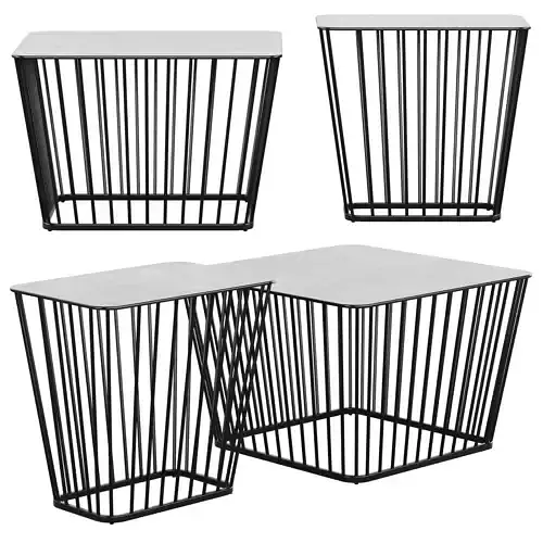 Black Wire Coffee Tables by CB2