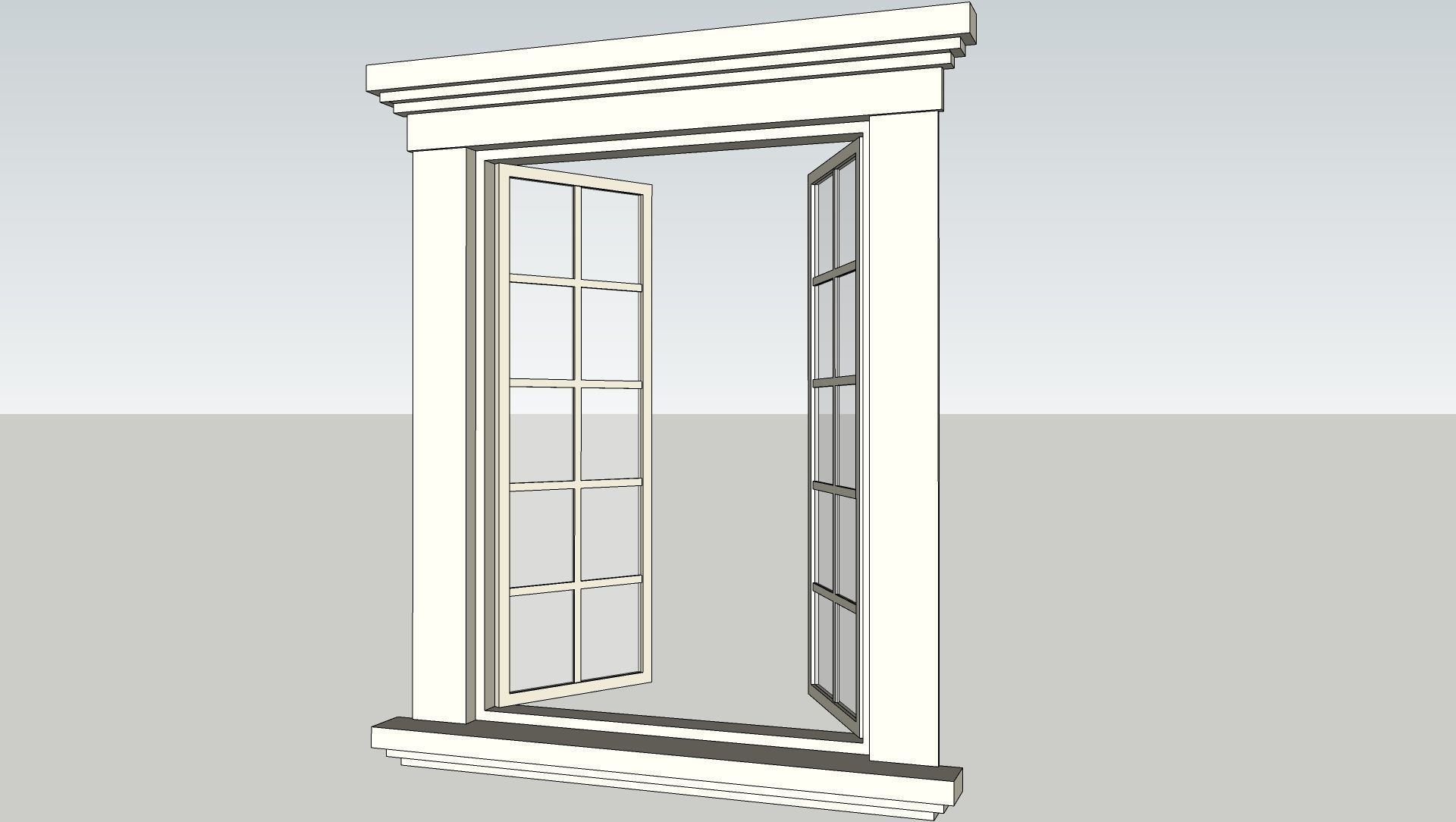 Various types of doors and windows 3D model_24