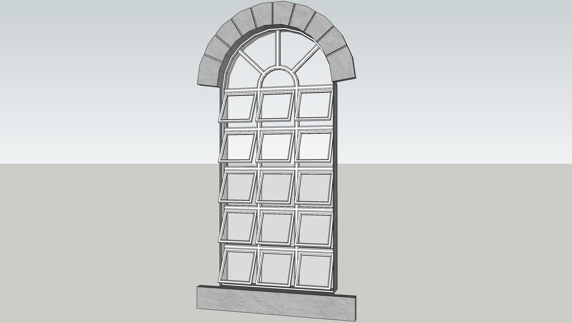 Various types of doors and windows 3D model_10