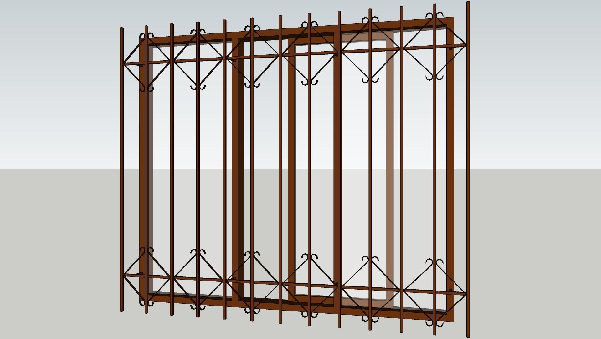 Various types of doors and windows 3D model_14
