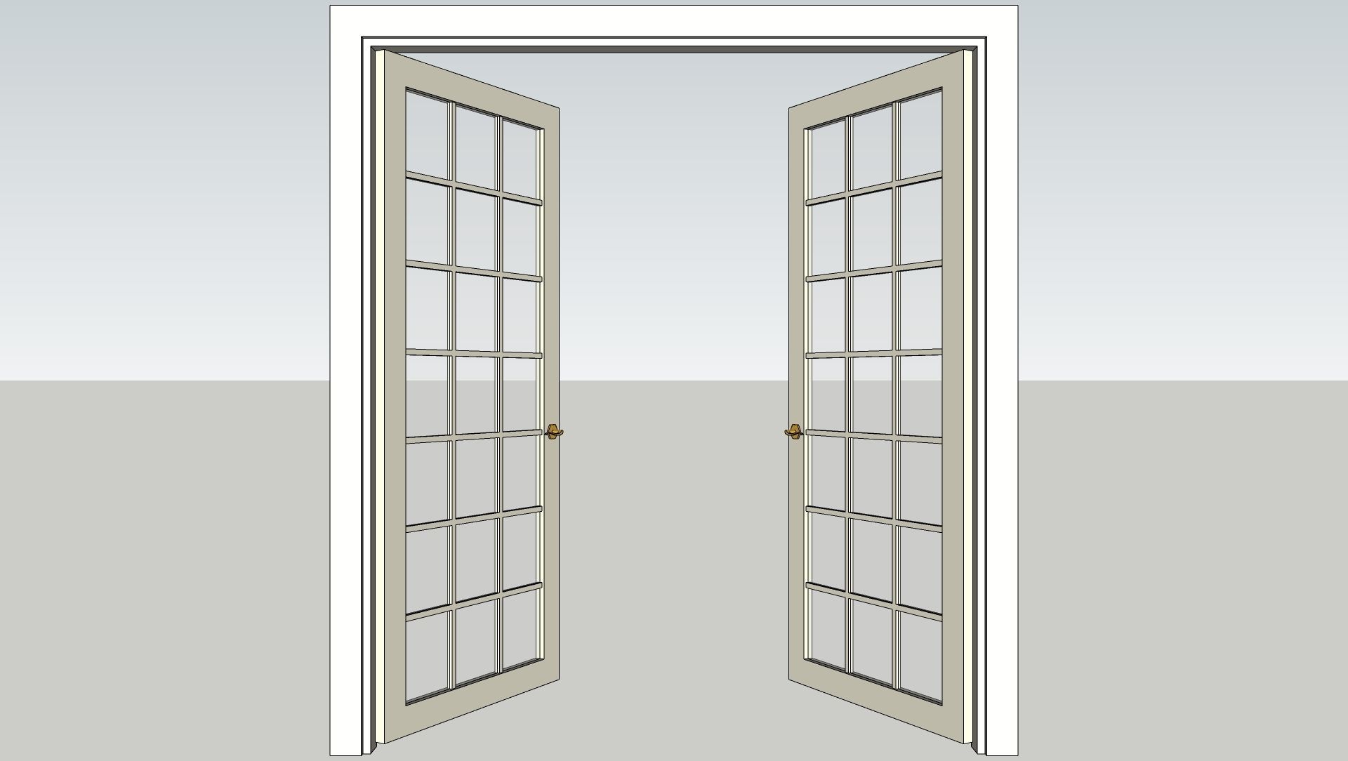 Various types of doors and windows 3D model_18