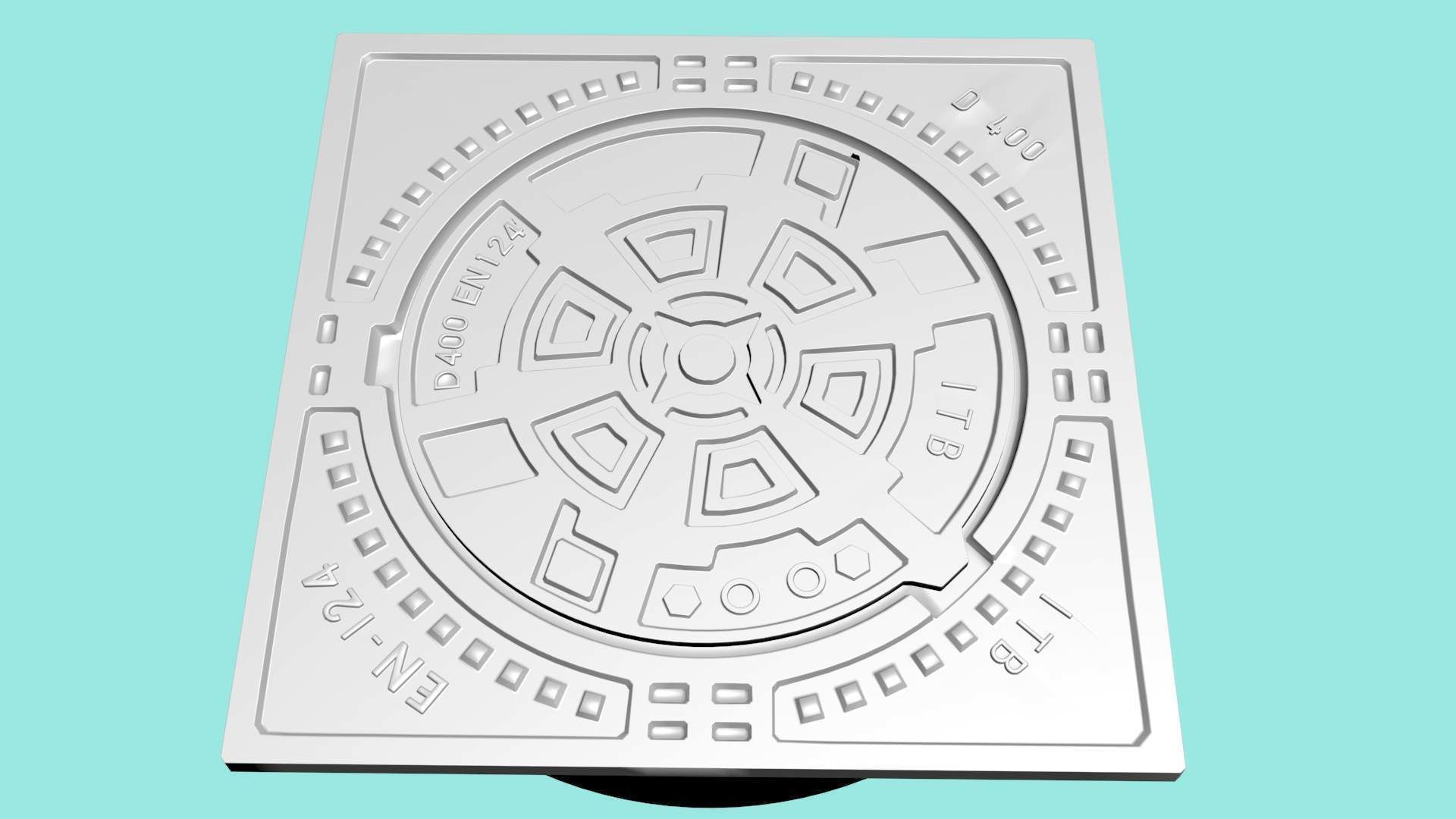 Sewer cap 3D print model_6