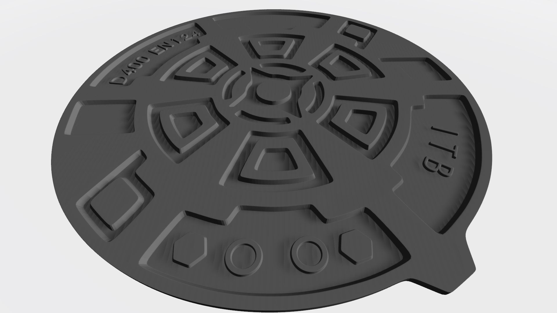 Sewer cap 3D print model_12