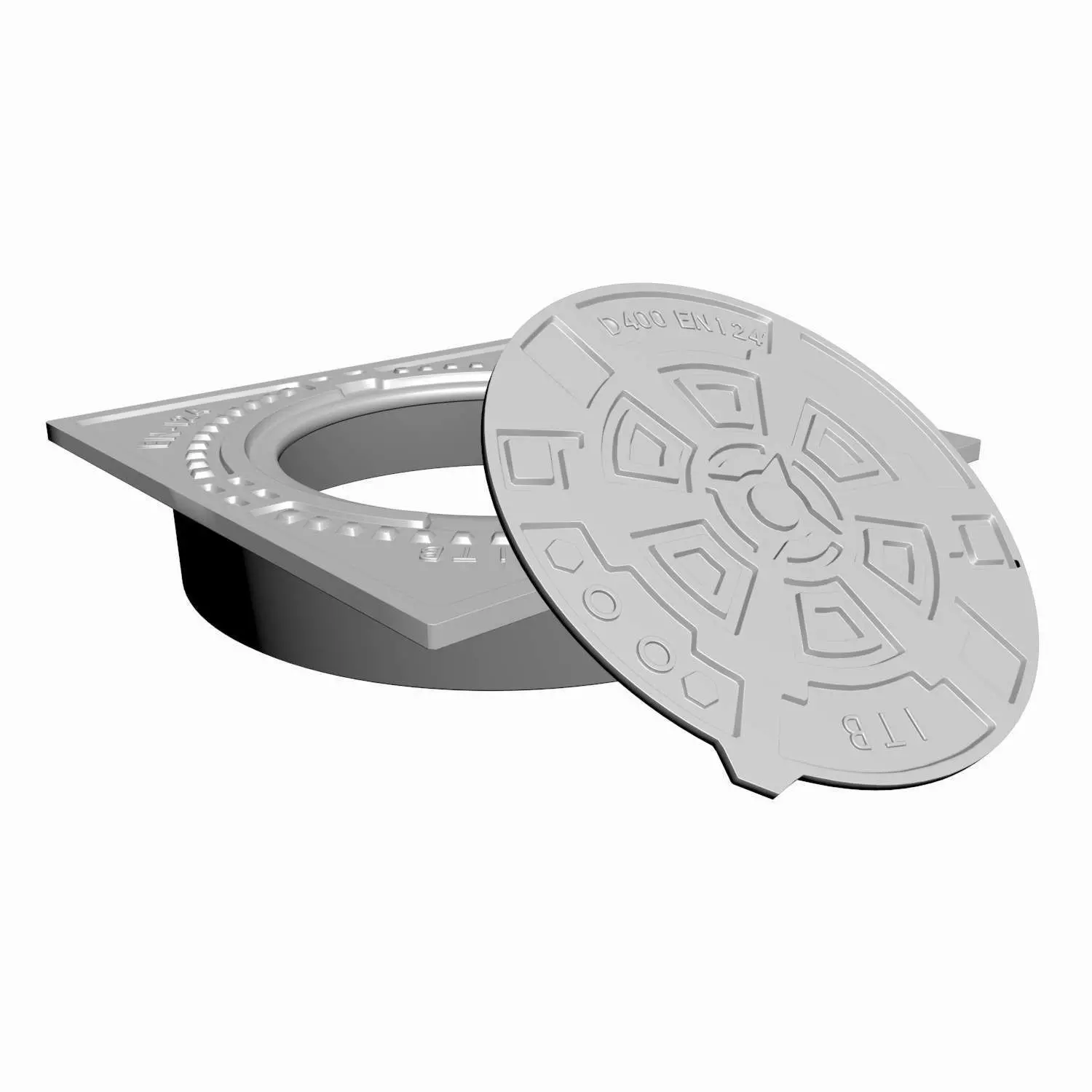 Sewer cap 3D print model_0