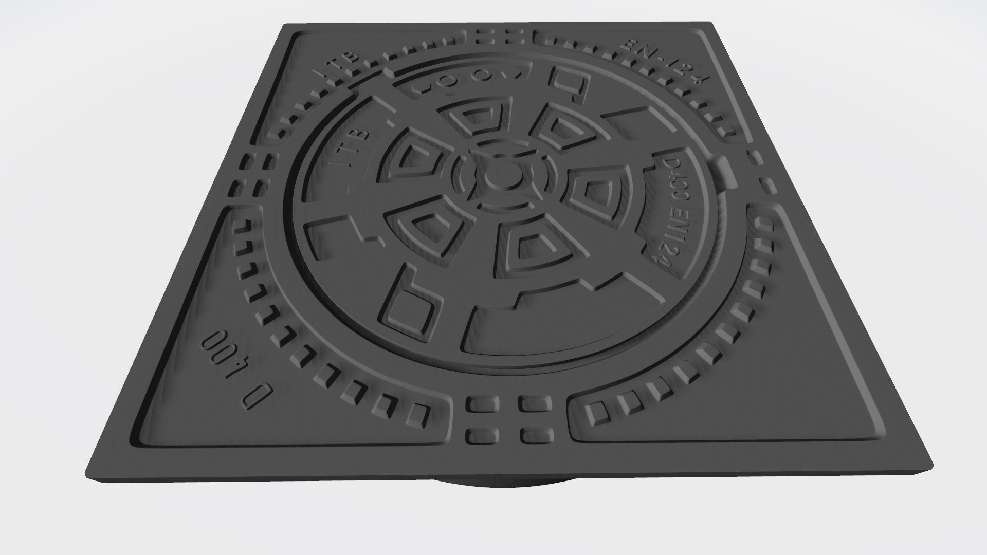 Sewer cap 3D print model_4