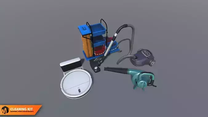 Cleaning kit - equipment  props and detergents