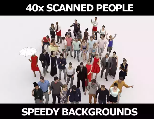 40x Crowds Scanned Casual 1a2 Elegant Cafe Sitting People