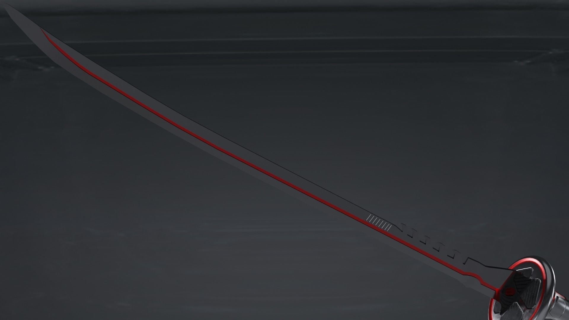 scifi Katana Low-poly 3D model_5