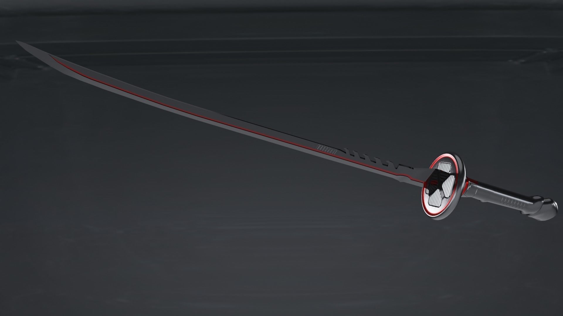 scifi Katana Low-poly 3D model_10