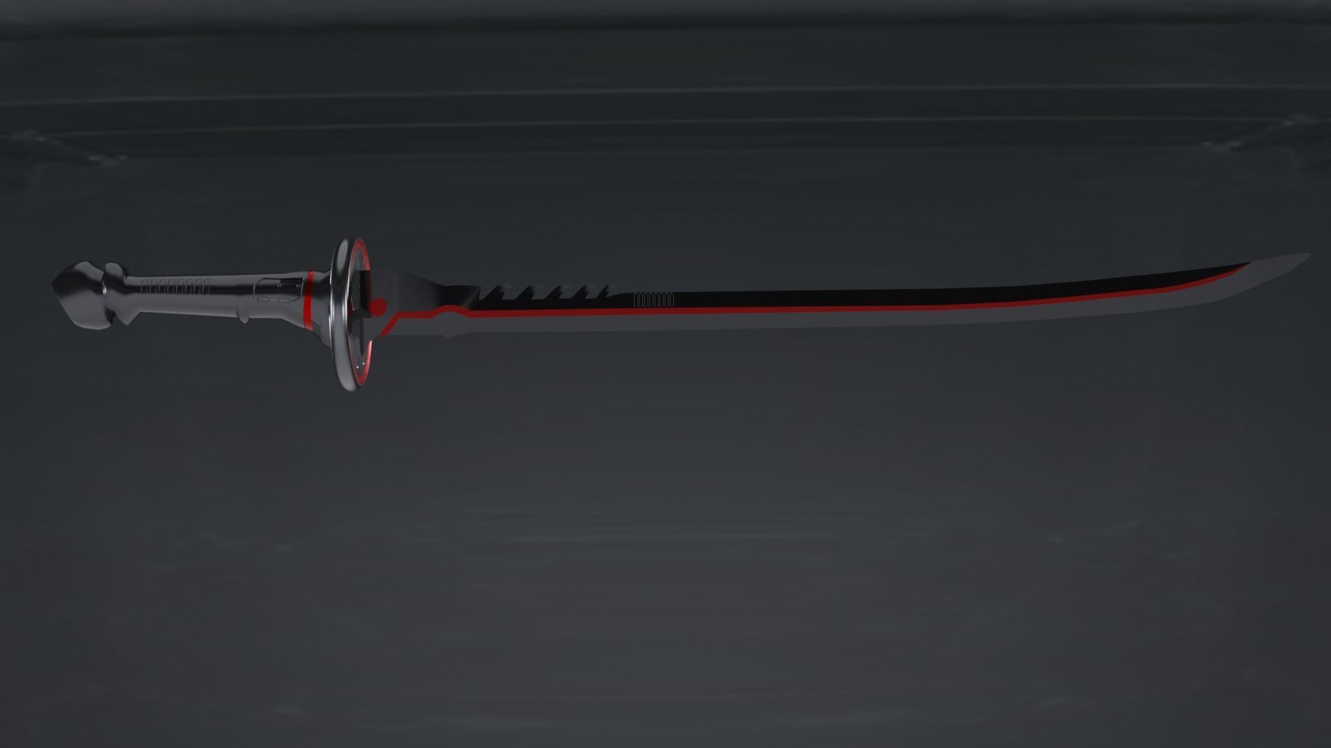 scifi Katana Low-poly 3D model_2