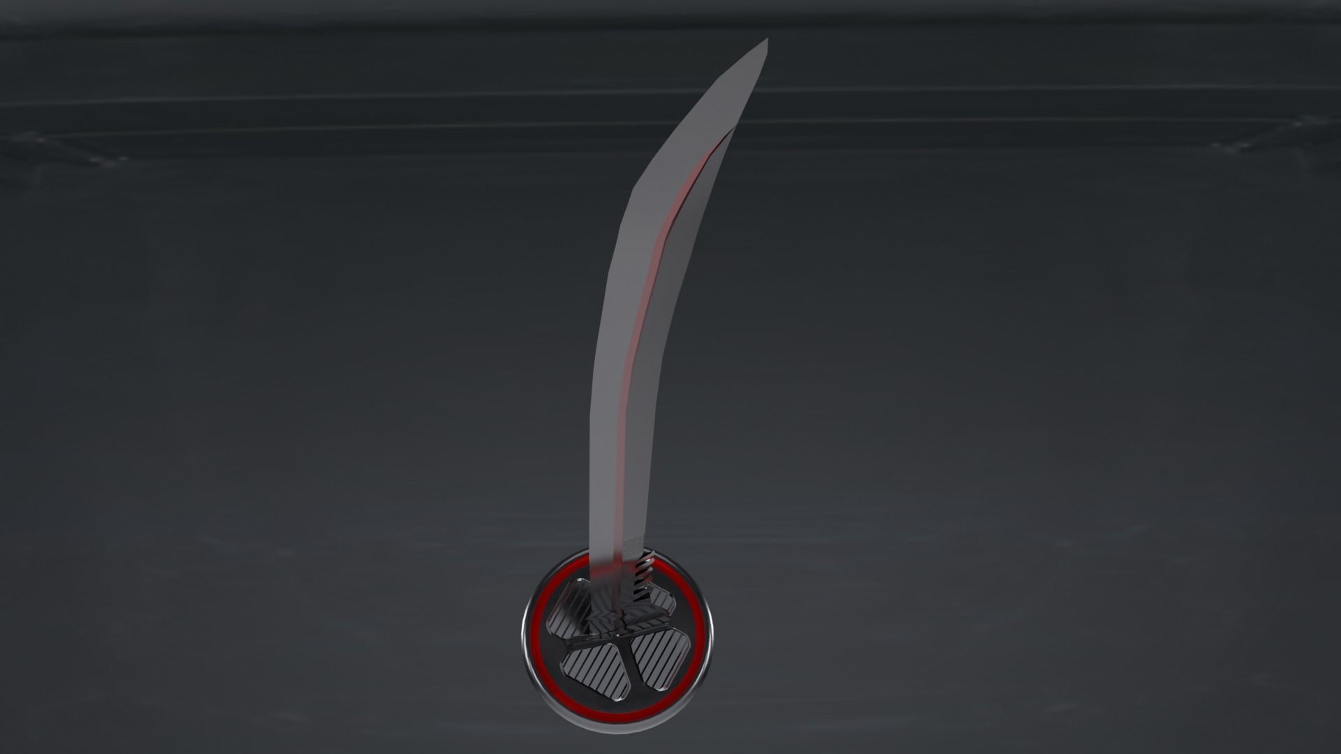 scifi Katana Low-poly 3D model_6