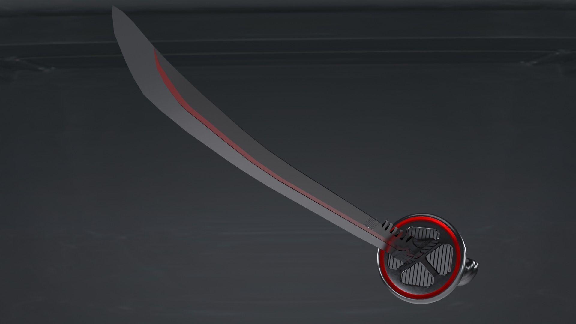 scifi Katana Low-poly 3D model_9