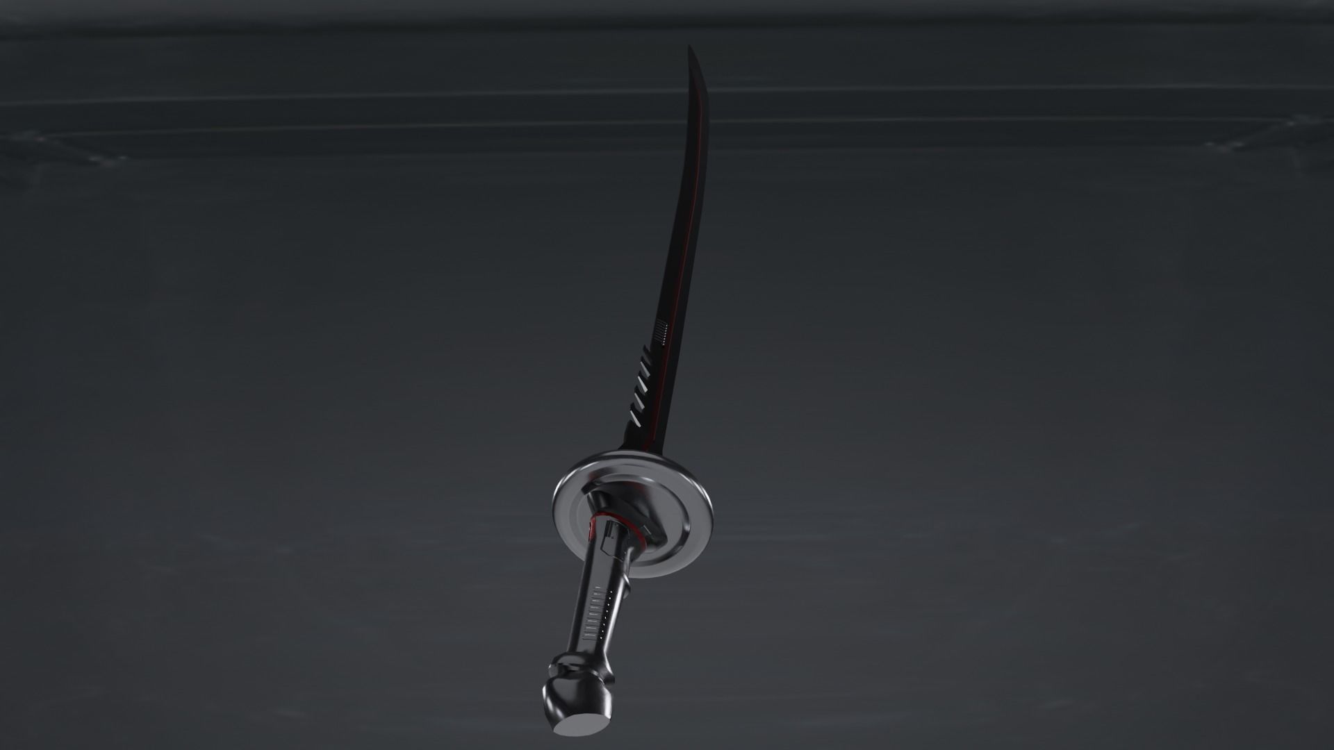 scifi Katana Low-poly 3D model_7