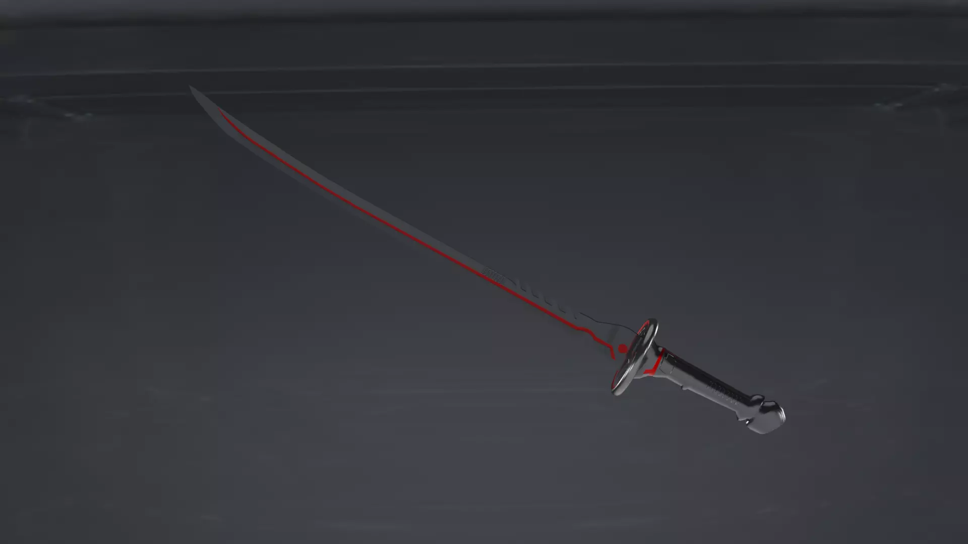 scifi Katana Low-poly 3D model_0