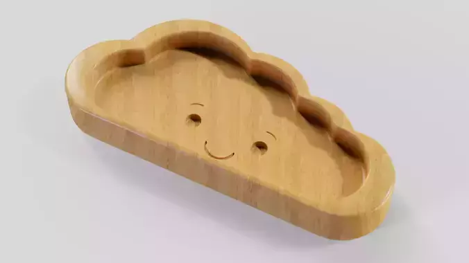 Cloud Tray STL models for CNC and 3D printing