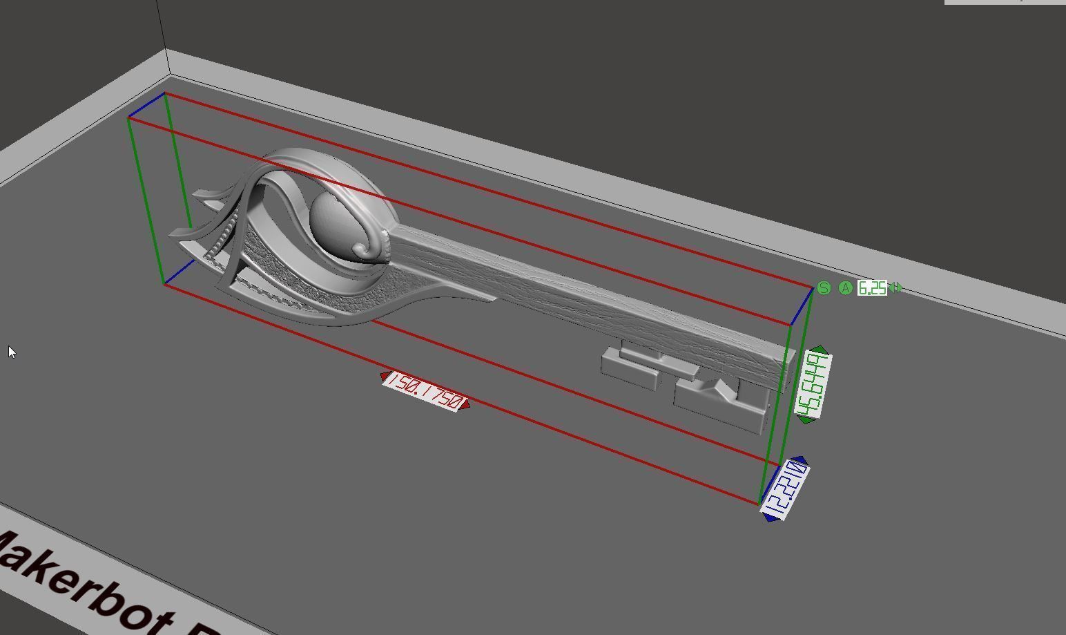 Locke and Key Matchstick key 3D print model_3