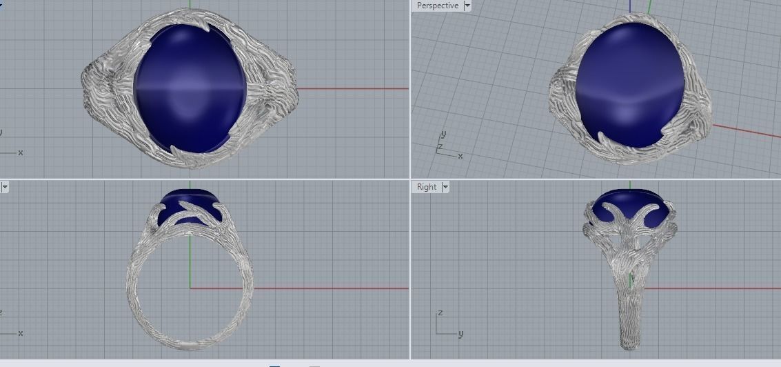 ring texture wood 3D print model_6