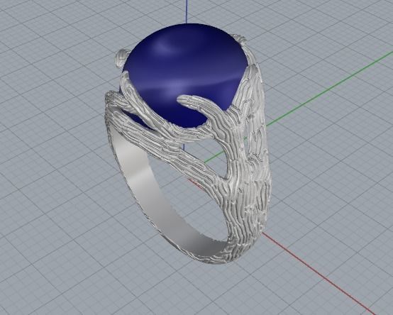 ring texture wood 3D print model_2