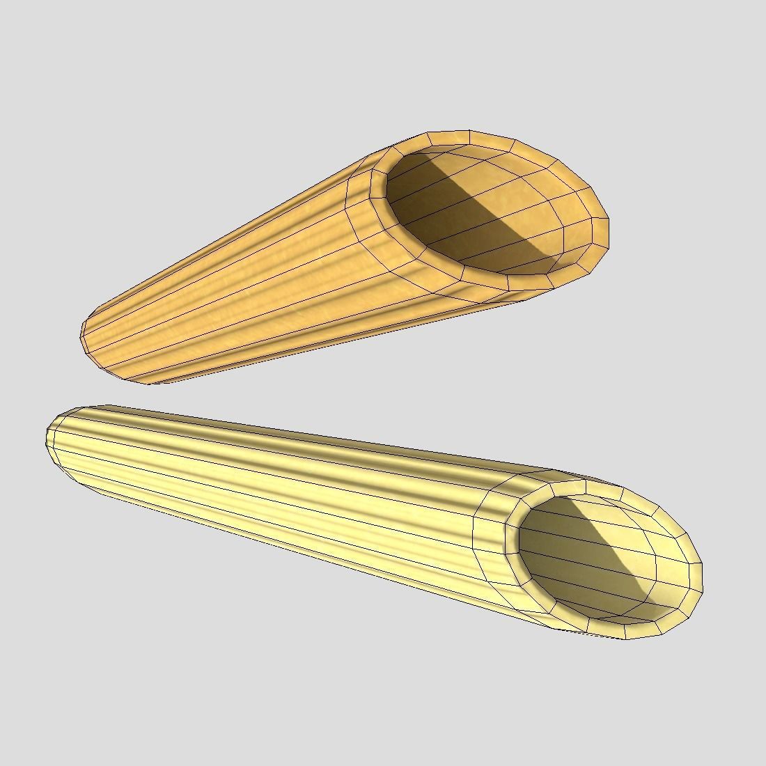 Pasta Penne Low-poly 3D model_8
