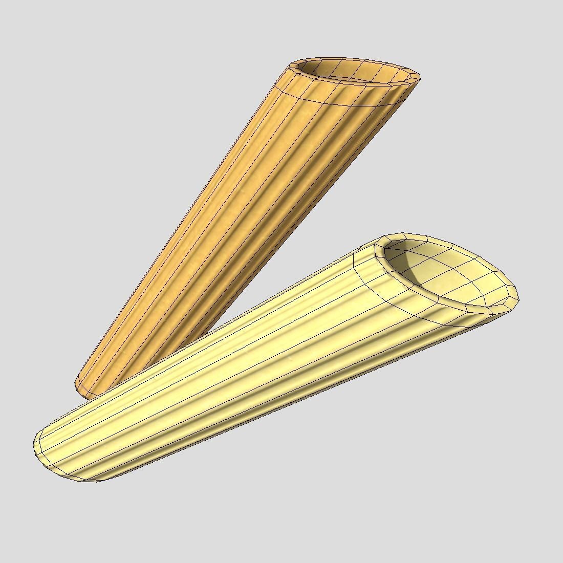 Pasta Penne Low-poly 3D model_6