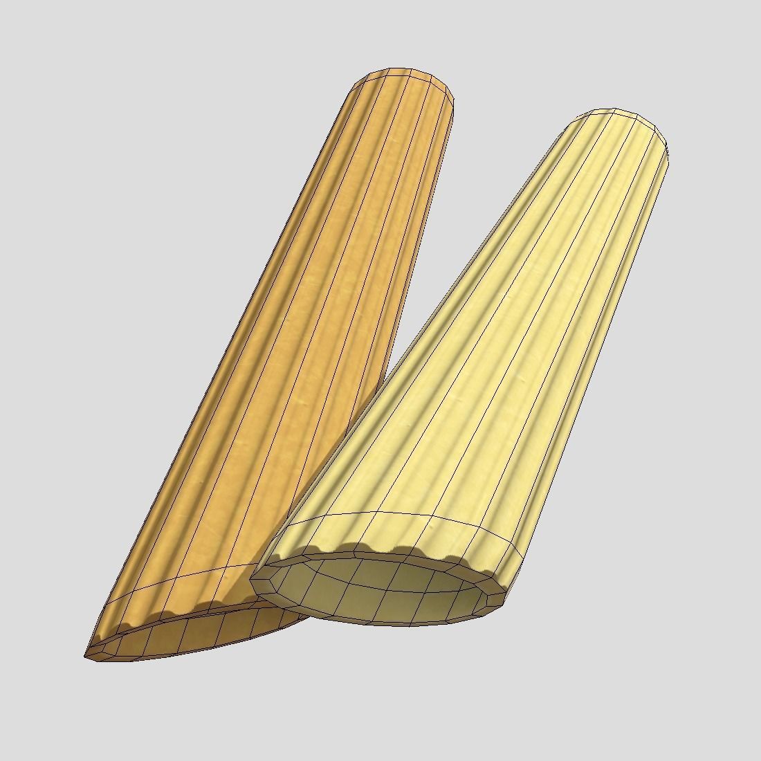 Pasta Penne Low-poly 3D model_12