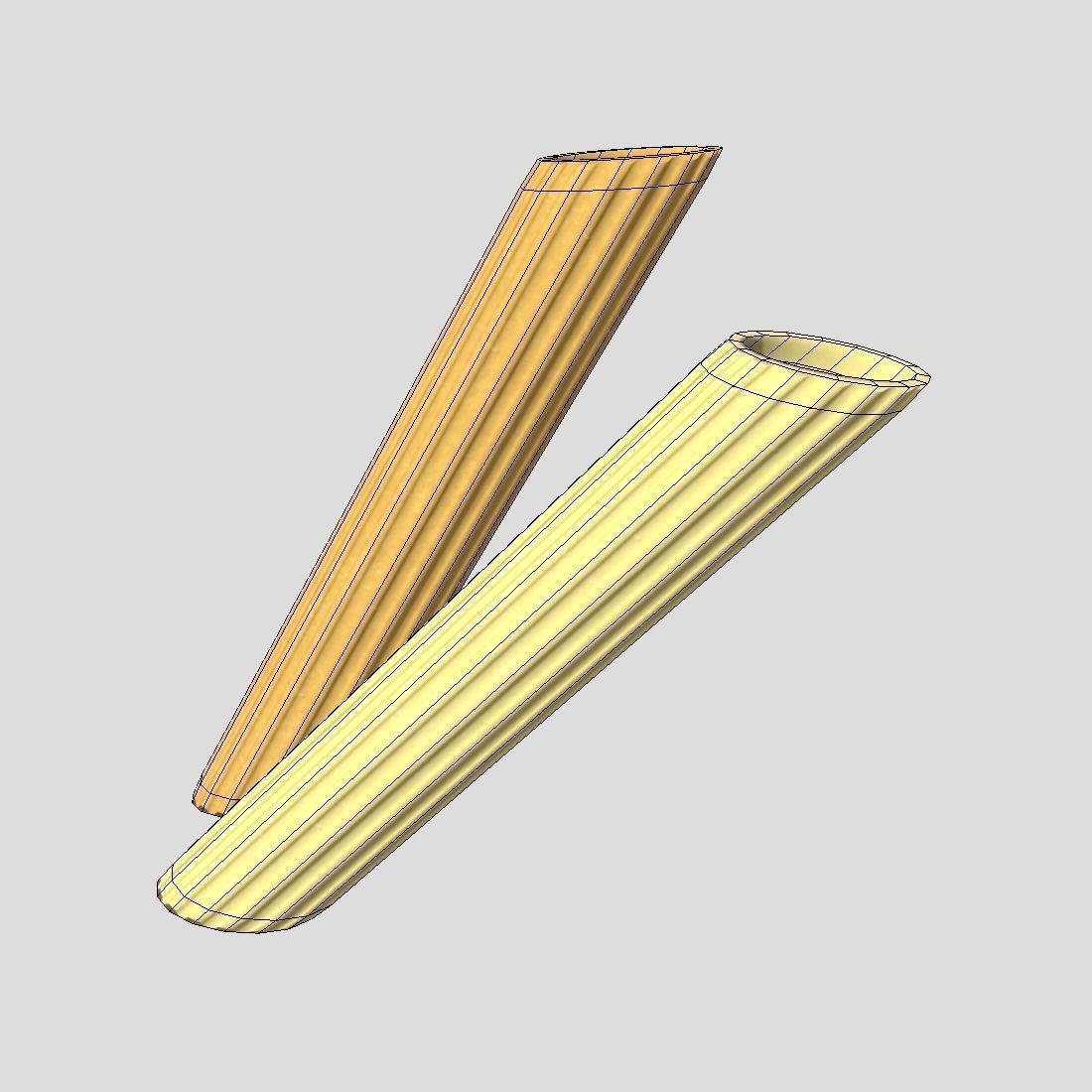 Pasta Penne Low-poly 3D model_2