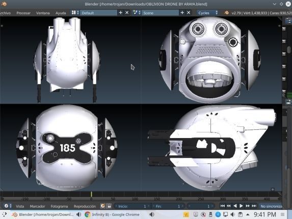 Oblivion Battle Drone 3D model_3