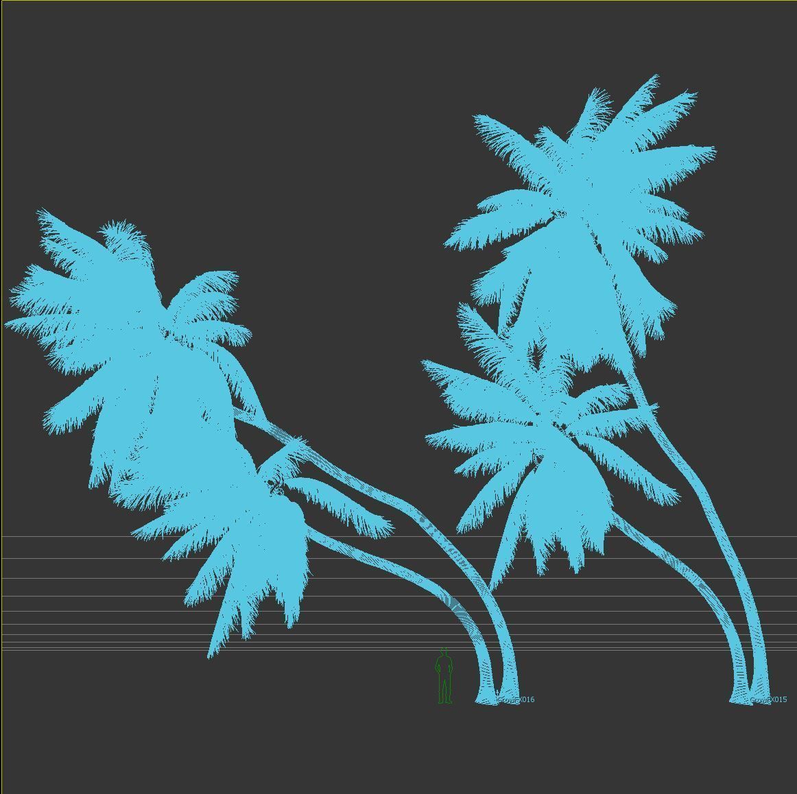COCONUT TREE VOLUME PACK 02 - GFX INCLUDED 3D model_28