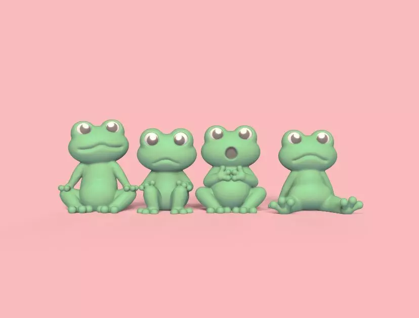 Funny Frogs 3D print model_0