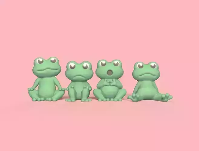 Funny Frogs 3D print model