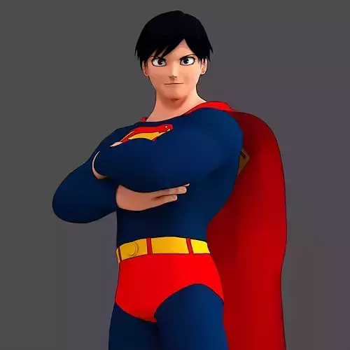 Superman - Clark Kent - Anime Manga Style 3D model