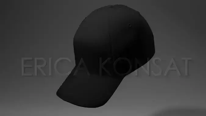 Realistic baseball cap for game characters 