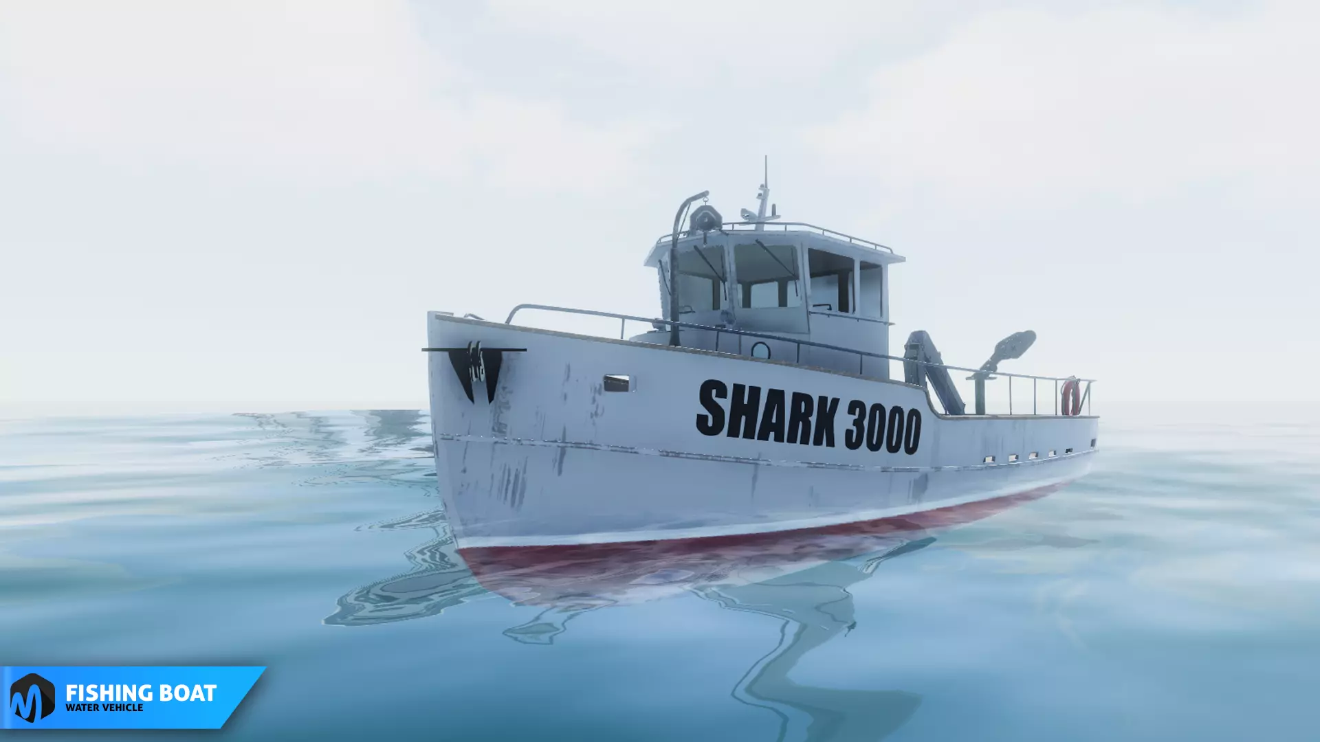 Fishing boat - water vehicle 3D model_0