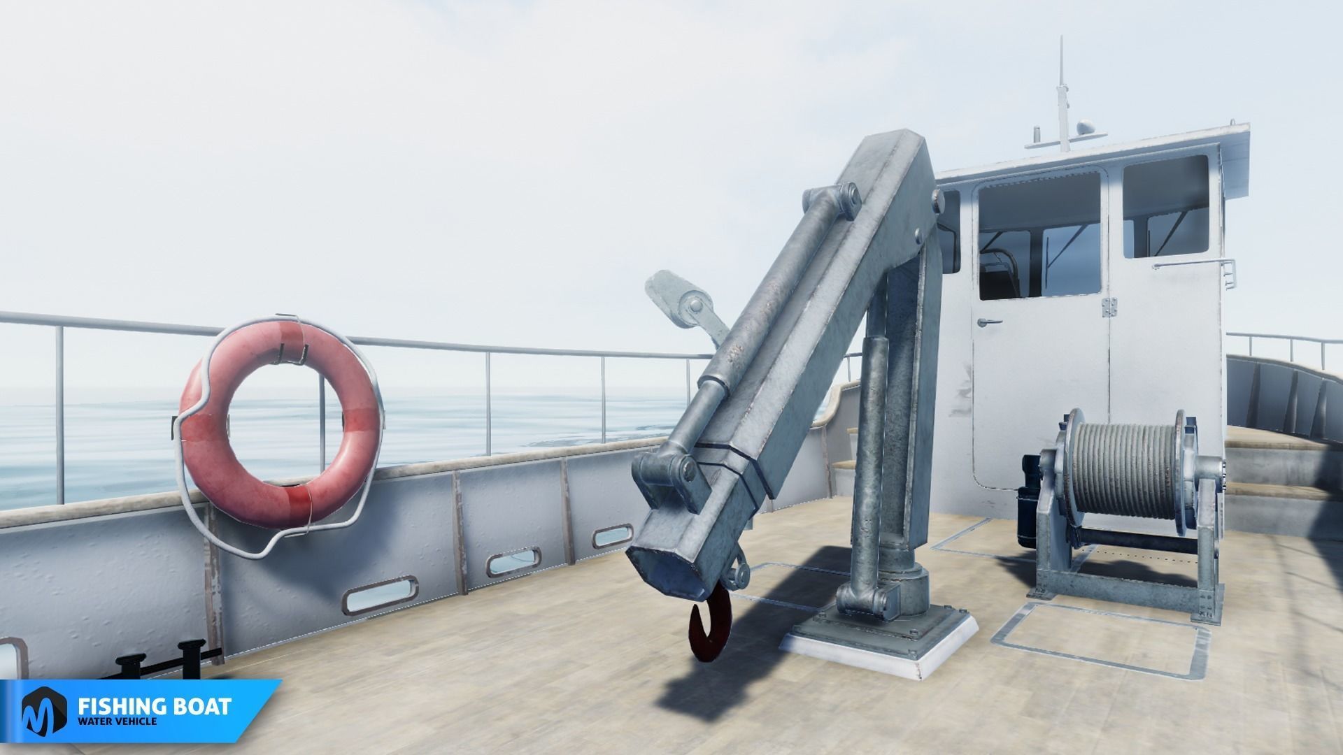 Fishing boat - water vehicle 3D model_5