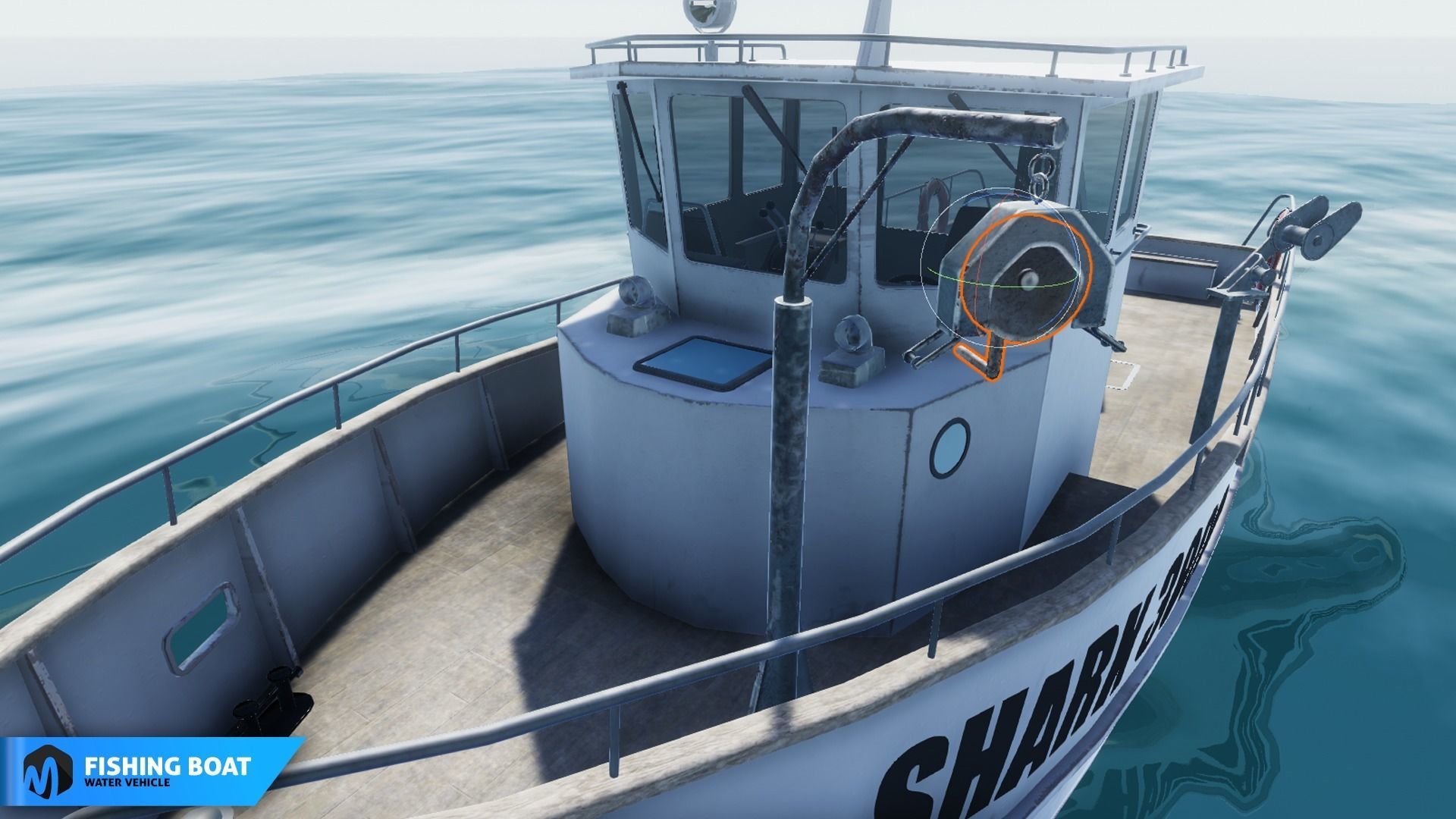 Fishing boat - water vehicle 3D model_7