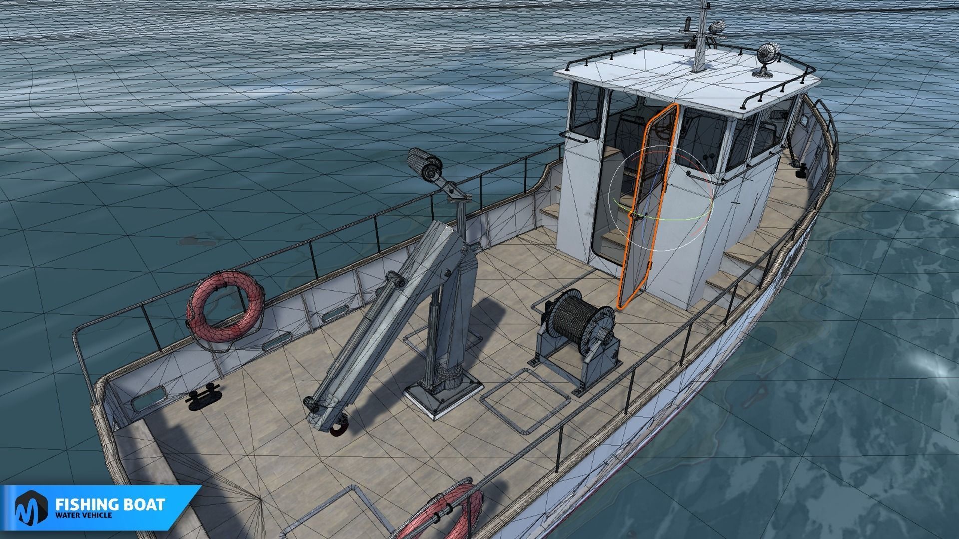 Fishing boat - water vehicle 3D model_1