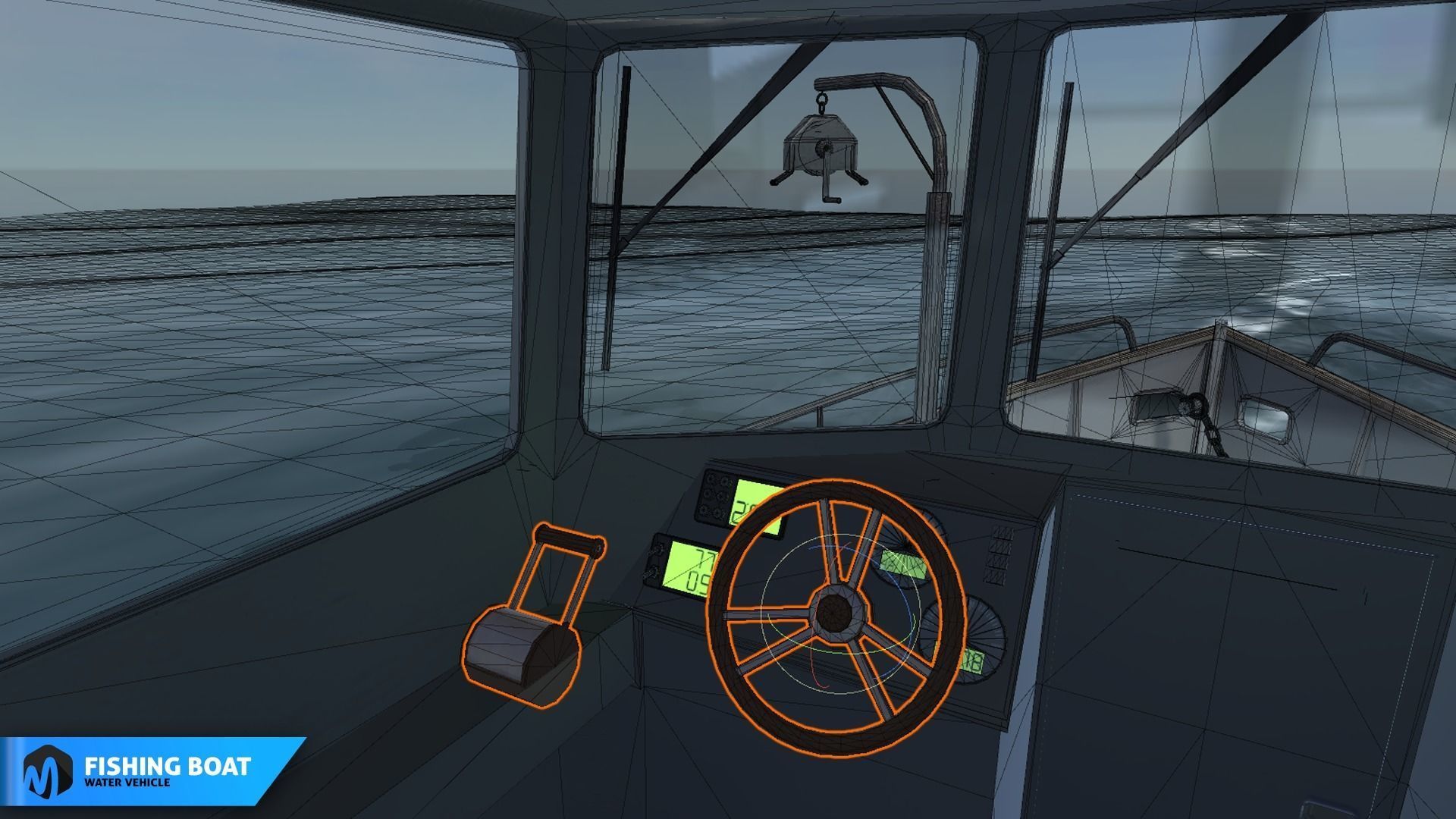 Fishing boat - water vehicle 3D model_6